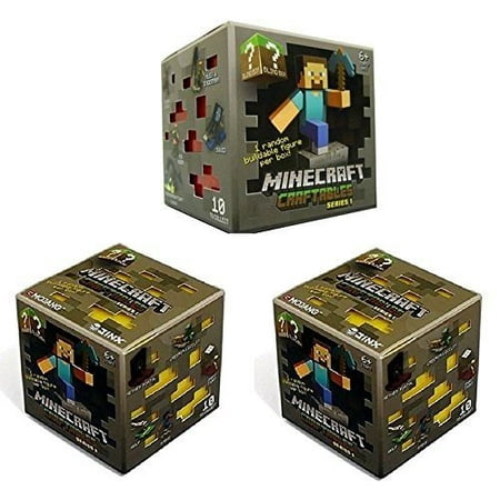 Official Minecraft Craftables Series 1 Figure 3-Pack Set Blind Pack 