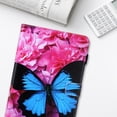 thumbnail image 5 of Folio Case for 2021 Samsung Galaxy Tab A8 10.5" (SM-X200 /SM-X205) - Flip Lightweight Wallet Case with Stand /Card Holders, Protective Leather Fold Stand Cute Cover (Rose Blue Butterfly), 5 of 6
