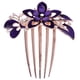 thumbnail image 1 of Flower Bride Hair Comb Delicate Headwear Headdress Wedding Dress Accessories Party Hair Ornament for Female Women (Purple), 1 of 4