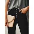 thumbnail image 4 of Pantalones vaqueros negros negros con cintura alta y cintura alta, 4 of 6