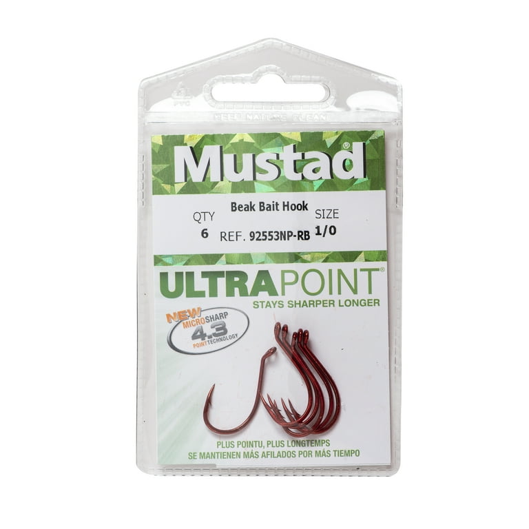 Mustad Ultra Point Octopus Hook (Red) - Size: 1/0 6pc