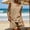 Khaki, variant on Xdegoge Summer Sets for Women Linen Sleeveless Outfits Scoop Neck Tank Top and Shorts with Pockets Breathable Loose Comfy Beach Vacation Lounge Set