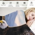 thumbnail image 3 of HENGT Bald Eagle Blanket American Eagle Decor Throw Blanket Bald Eagle Blanket Gifts for Men Super Warm Soft Plush Lightweight Flannel Blanket Winter Couch Bedding Blanket for Kids Adults, 3 of 6