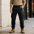 thumbnail image 2 of Casual Cargo Pants, Solid Color with 8 Pockets for Men's Outdoor Hiking and Work, Lightweight Tactical BDU Trousers for Daily Wear (No Belt), 2 of 6
