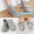 thumbnail image 4 of 8 Pairs Baby Socks with Grippers, Non Slip Grip Baby Socks for 3-5 Years Old Infants Newborn Toddlers Boys Girls, 4 of 5