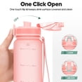 thumbnail image 2 of GEDUX 32oz Sports Water Bottle with Time Marker BPA Free Leak Proof Wide Mouth Lightweight Sport Travel Water Bottle, 2 of 7