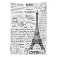 thumbnail image 3 of Ambesonne Black White Tablecloth Rectangular Table Cover, Bonjour Croissan Coffee, 60"x90", Black White, 3 of 4