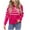 Hot Pink, variant on Womens Sweaters Long Sleeve Casual Stripe Pullover Tops Sweaters Fashion Clothes Black M
