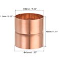 thumbnail image 2 of Unique Bargains 42mm Straight Copper Pipe Coupling Connecting Adapter Solder Connection for Plumbing 2 Pack, 2 of 5