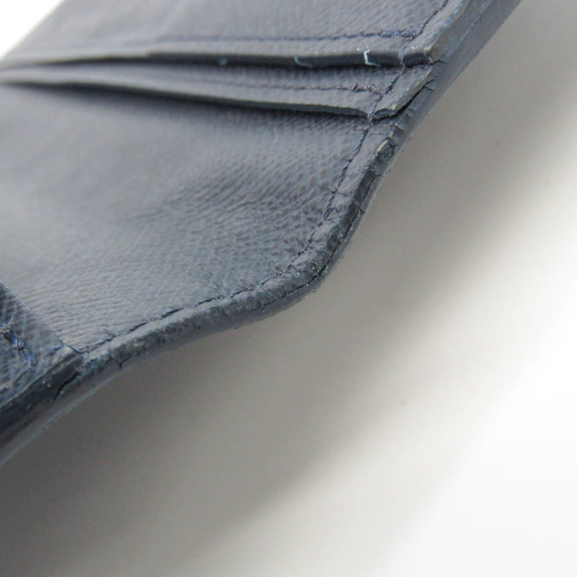 Pre-Owned Louis Vuitton Taiga Brazza Wallet M30502 Men's Taiga Leather Long  Wallet (bi-fold) Navy Blue (Good)