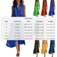 thumbnail image 3 of XiYing Robes Décontractées pour Femmes, Robe Longue d'Été Décontractée pour Femmes à Col en V Sans Manches, Maxi Fluide avec devant à Boutons et Poches pour Vacances à la Plage, Coupe Ample,, 3 of 7