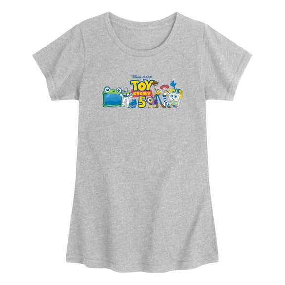 Toy Story 5 - Character Logo - Toddler Girls Fitted Short Sleeve T-Shirt