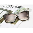 thumbnail image 3 of FEISEDY Womens Oversize Square Boyfriend Style Horned Rim Thick Plastic Sunglasses B2585, 3 of 6