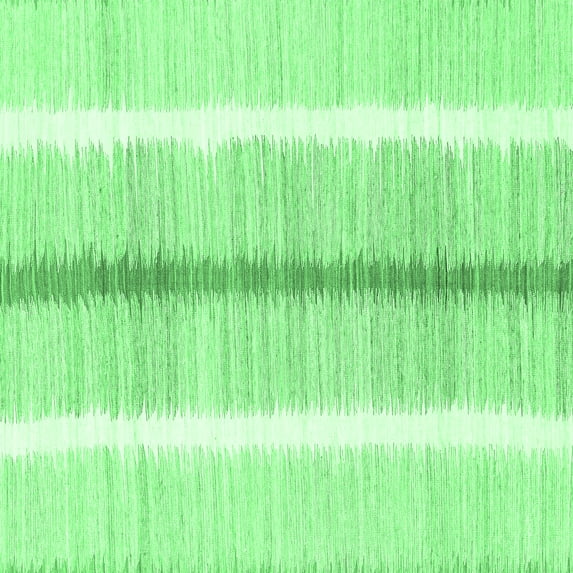 Ahgly Company Indoor Square Abstract Emerald Green Modern Area Rugs, 4' Square