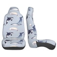 thumbnail image 2 of LAKIMCT Marine Whale Car Seat Covers Vehicle Front Seat Covers Universal Fit Seat Protector, 2 of 9
