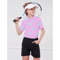 thumbnail image 2 of Lanbubble Big Boys Polo Shirts Collared Palm Printed Hawaiian Shirt Short Sleeve Top, 2 of 6