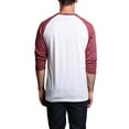 thumbnail image 2 of Victorious Men's Baseball T-Shirt TS900 - WHITE/BURGUNDY - Small, 2 of 6