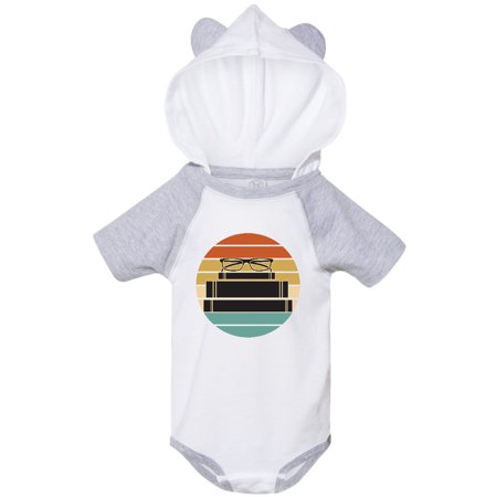 

Inktastic Librarian Gift Retro Sunset Book Silhouette Gift Baby Boy or Baby Girl Bodysuit