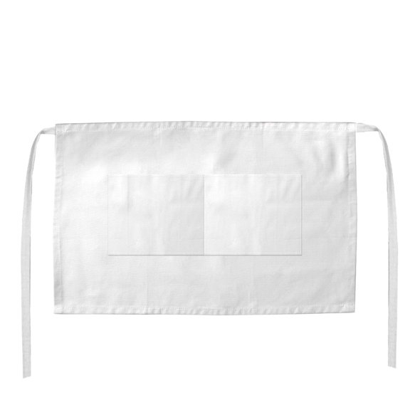 Waterproof Waist Apron,White Kitchen Aprons with Pockets,Fashion Kitchen Cooking Restaurant Bistro Half Aprons for Girl,Woman