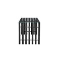 thumbnail image 3 of Pangea Home Vlad Modern Metal & Tempered Glass Desk in Black, 3 of 5