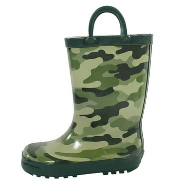 Hudson Baby Rain Boots, Camo, 3 Youth