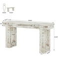 thumbnail image 2 of Tribesigns 63-Inch Farmhouse Wooden Console Table, Long Narrow Sofa Table for Entryway, Hallway, Living Room, Distressed White Finish, 2 of 5