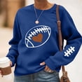 thumbnail image 1 of TaTaai Women Crew Neck Baseball Print Long Sleeve Drop Shoulder Hoodie Casual Fashion Top Ladies Daily Lounge Work Wear Soft Warm Breathable No Fading Versatile Top Gift, 1 of 4