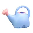 thumbnail image 3 of Regadera de plástico pequeña, ligera, bonita, para interiores y exteriores, plantas de jardín, juguete para niños, regadera con cabezal de ducha Elefante: Azul rosado, 3 of 4