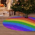 thumbnail image 6 of Sikiie Colorful Glitter Rainbow 30-48 inches {designName} Print Christmas Tree Skirt Snowman Xmas Tree Skirt with Edge Christmas Decorations for Holiday Party36", 6 of 7