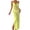 Yellow, variant on Women's Denim Look Nylon Two Piece Bikini Set Halter Triangle Top Side Tie Bottoms with Button Sexy Swimwear for 2026 Beach Pool Parties