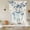 Beige Blue, variant on Blue Gnomes Christmas Balloon Curtains 63 Inch Length for Living Room/Bedroom, Xmas Balls Tree Snowflake Wooden Rod Pocket Privacy Door Curtains Decorative Tie Up Shade for Window 52"x63"