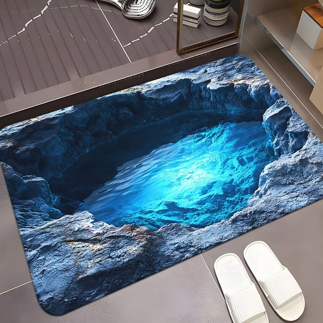 3D Optical Illusion Doormat 16x24 Inches Non-Slip Entrance Rug for Indoor and Outdoor Use, Easy to Clean Water-Absorbent, Perfect Gift for Living Room Home Decor