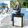 thumbnail image 6 of Easy Up50 Gallon Resin Deck Box, Lockable Patio Outdoor Storage Box for Furniture, Garden Tools and Tools Storage, Waterproof Outside Storage Boxes, 6 of 7