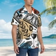 thumbnail image 3 of Disketp Hawaiian Shirts For Men,French Food Print Mens Casual Short Sleeve Button Down Shirts Beach Shirt, 3 of 7