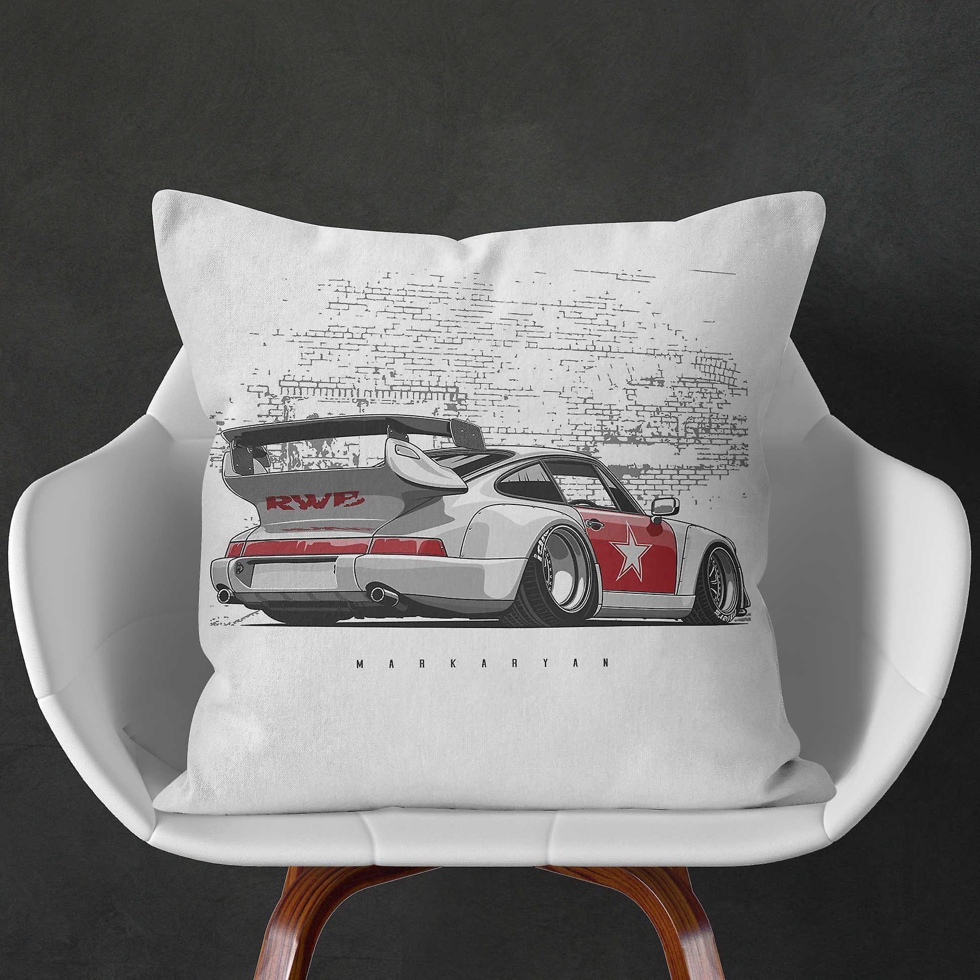 Cartoon Car Sports Car Sideways Pattern Soft Short Plush Cushion Cover Pillowcase Cartoon Car Sports Car Sideways Pattern Soft Short Plush Cushion Cover Pillowcase
