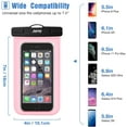 thumbnail image 2 of JOTO Universal Waterproof Pouch Cellphone Dry Bag Case for iPhone 12 Pro Max 11 Pro Max Xs Max XR X 8 7 6S Plus SE, Galaxy S20 Ultra S20+ S10 Plus S10e /Note 10+ 9, Pixel 4 XL up to 7", 2 of 6