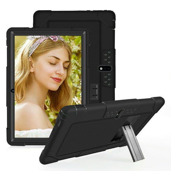 FIEWESEY for AOYODKG A22 10.1 Inch Case, Heavy-Duty Shock-Resistant Kids Friendly Protective case(with Stand) for MEBERRY M7/Logic T10L/Mayceyee H2/AWOW UTBook/JUSYEA J5-W 10.1 Inch(Black/Black)