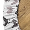 thumbnail image 5 of Ambesonne Rooster Fitted Round Tablecloth, Cockerel Chicken Poultry, 40"- 44" Diameter, Charcoal Grey Pale Mauve, 5 of 5