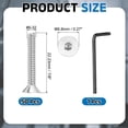 thumbnail image 2 of Uxcell Flat Head Socket Cap Screws Countersunk Bolts Head Machine Screws 304 Stainless Steel (18-8) UNC Socket Drive Bolt Fasteners for Industry Machinery Household #6-32 x 7/8" 50, 2 of 7