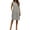 Gray, variant on Women's Sleeveless Midi Dress with Side Slit Crew Neck Casual Shift Dress with Pockets for Everyday Wear