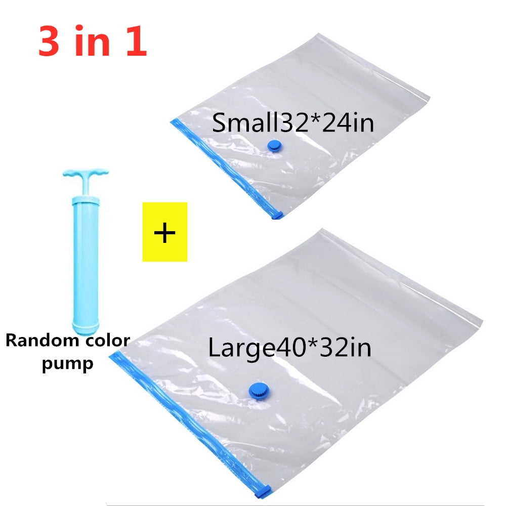 vacuum compressed storage bags & pump