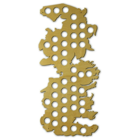 Torched Westeros Beer Cap Holder Wall Mount Display Decor 23" x 11" x .5"