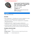 thumbnail image 2 of Remote Control Transmitter for Keyless Entry / Alarm System - Compatible with 2006 - 2010 Chevy Impala 2007 2008 2009, 2 of 2