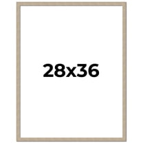 28x36 Frame Grey Solid Wood Picture Frame Width 1 Inches | Interior Frame Depth 0.5 Inches |