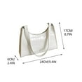thumbnail image 3 of Xfvqtps Womens Shoulder Bag Armpit Stone Pattern Retro Style Texture Grace Leather Handbag White, 3 of 3
