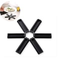 thumbnail image 2 of Salvamanteles para ollas calientes, tapetes de aislamiento térmico plegables, herramientas de cocina antideslizantes de material ABS galvanizado, juego de salvamanteles plegables de diseño hueco para, 2 of 7