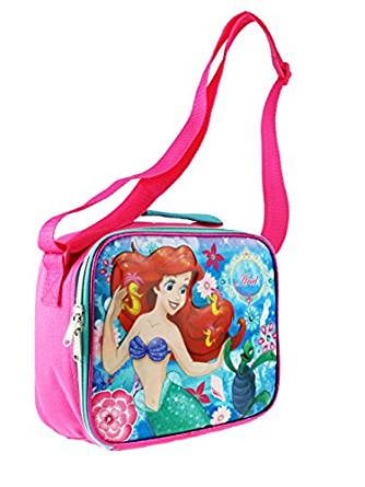 Disney Princess The Little Mermaid Ariel 9.5" Blue & Pink Insulated Lunch Bag Disney Princess The Little Mermaid Ariel 9.5" Blue & Pink Insulated Lunch Bag
