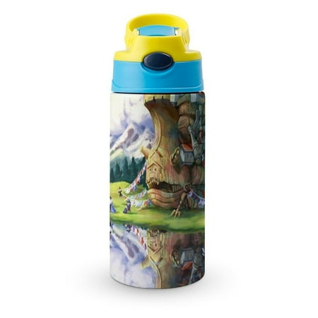 

Howl s Moving Castle Portable Water Bottle Insulated Stainless Steel Water Cup With Straw for Travel School Outdoor