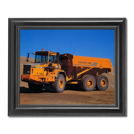 Truck Picture Photo - Volvo BM A30 Heavy Duty Dump Truck Photo Wall Picture Black Framed