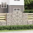 thumbnail image 1 of vidaXL Arched Gabion Baskets 8 pcs 200x50x140/160 cm Galvanised Iron, 1 of 4